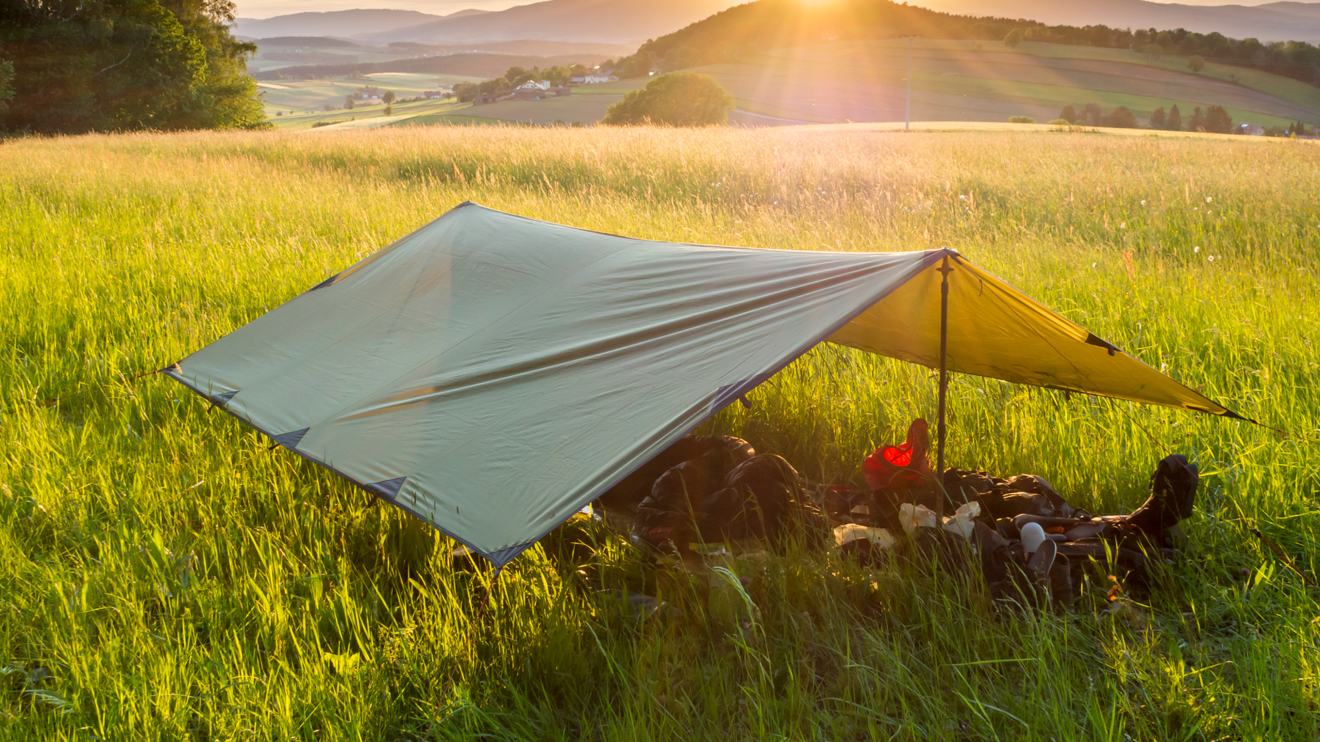 Outdoor Square Diamond Hammock Sunshade Waterproof Camping Fly Tent Tarp Canopy 