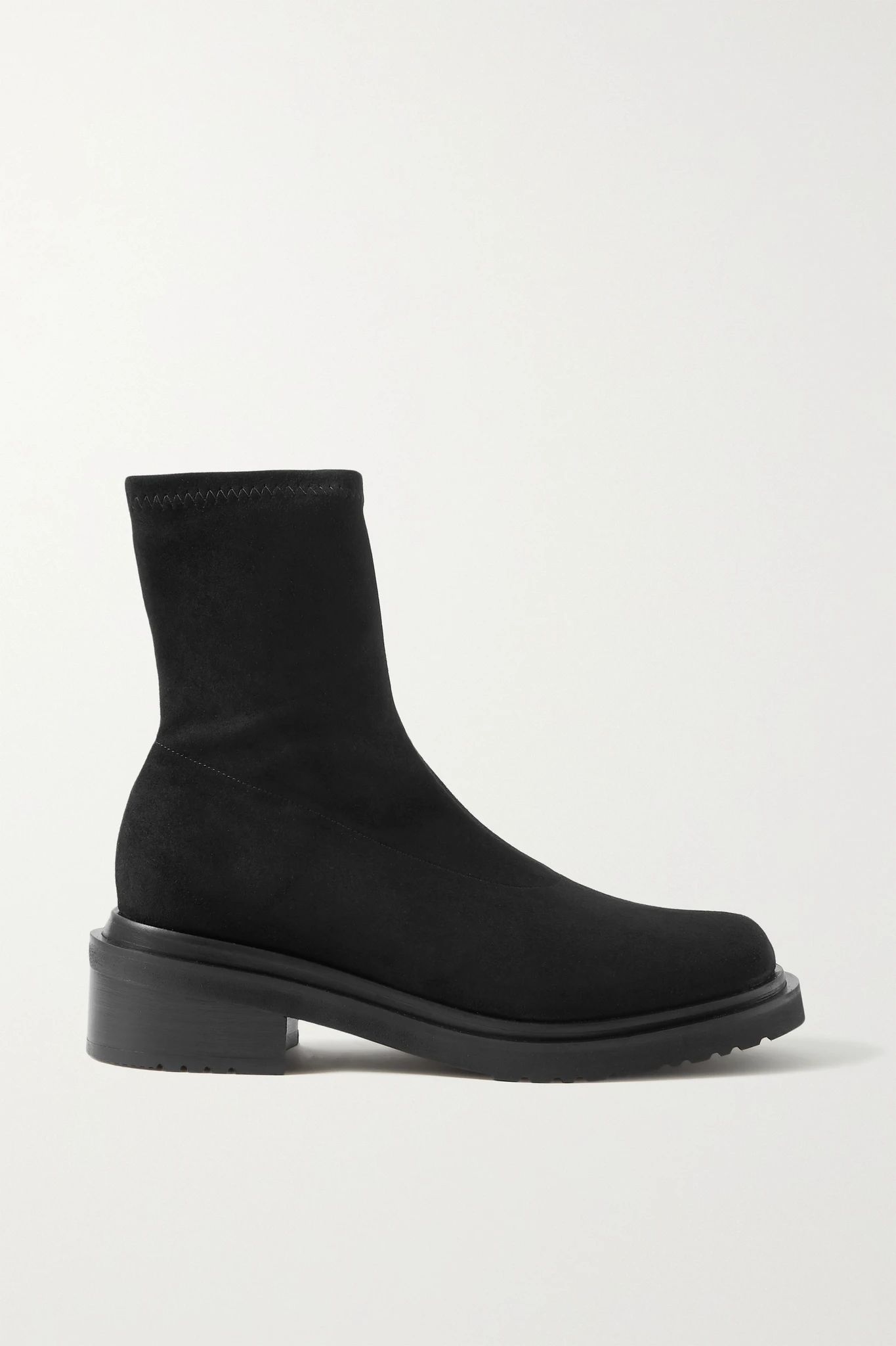 By Far Kah Stretch-Suede Ankle Boots