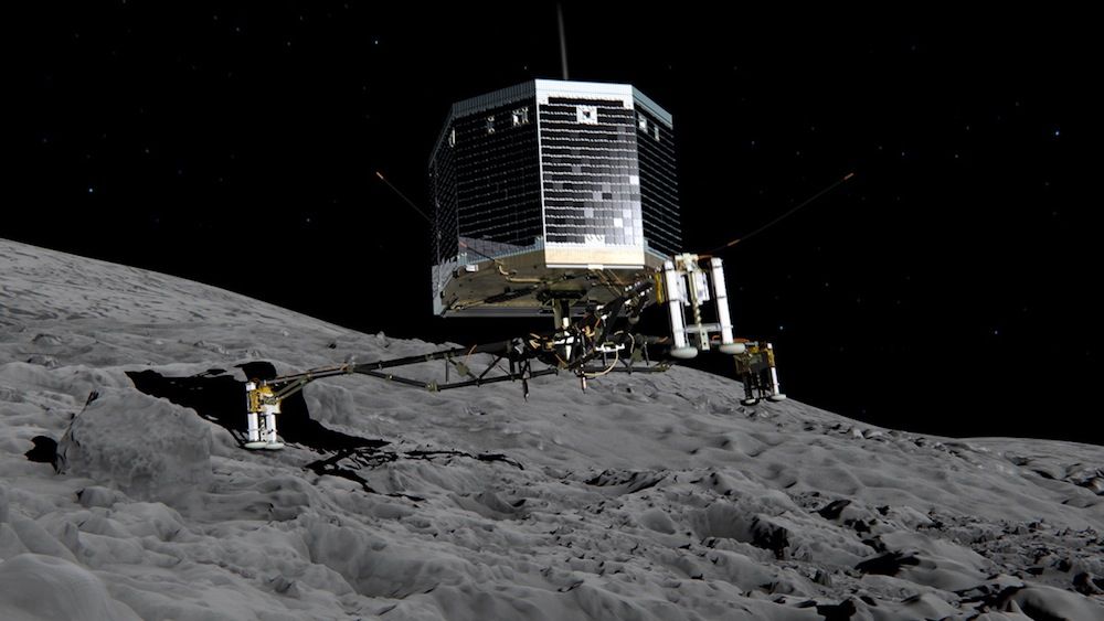 Philae Probe on Comet 67p/Churyumov-Gerasimenko 