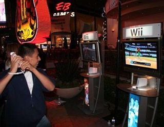 A demonstration of Wii Sports in action.