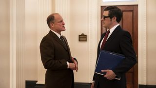Woody Harrelson and Rich Sommer in White House Plumbers