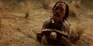 Danny Trejo as Tortuga, whose head rests atop a tortoise, on Breaking Bad