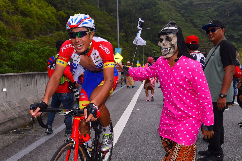 Battling up the slopes of Genting Highlands on stage 4 of the Tour de Langkawi
