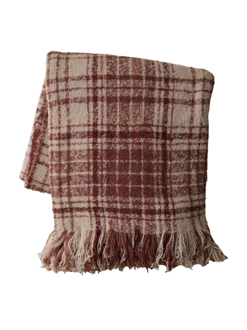 Settle In Plaid Throw
