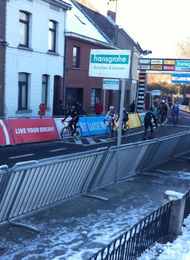 The road section of the race in Diegem