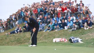 Seve Ballesteros of Spain putts during The 117th Open Championship held at Royal Lytham & St Annes Golf Club from July 14-18,1988