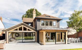Contemporary Oak Frame Self Build Clad in Timber