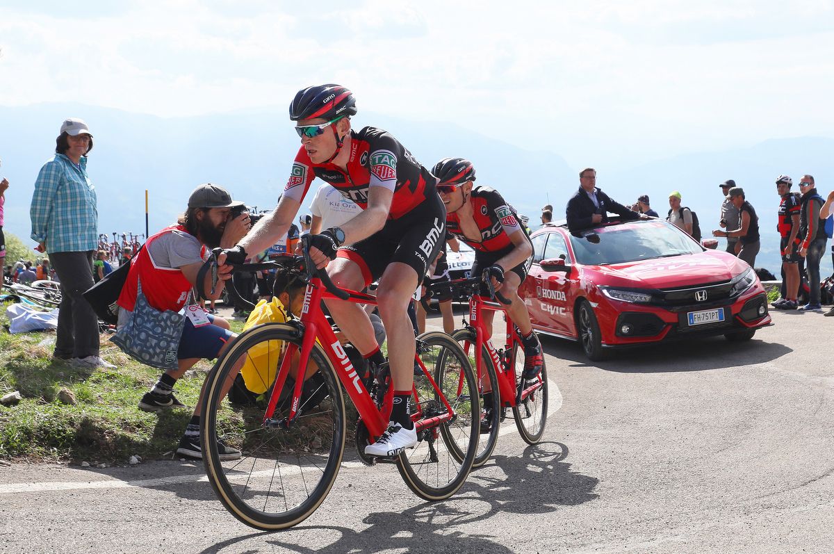 Ben Hermans towing Tejay van Garderen up Blockhaus