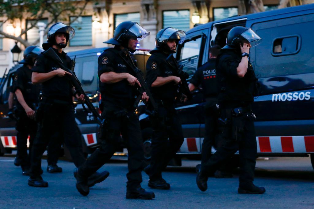 Spanish police officers. 