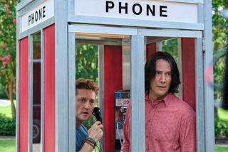 Bill and Ted in the time travel machine