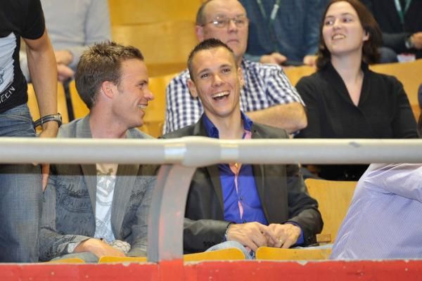 Philippe Gilbert and Iljo Keisse at the 6 Days of Gent