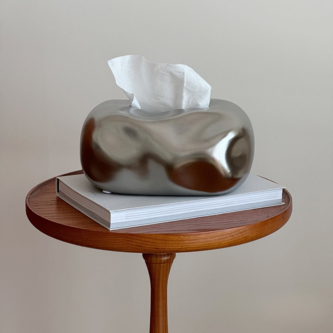 Bubble Ceramic Tissue Box Cover | Modern Cloud &amp;amp; Metallic Decor