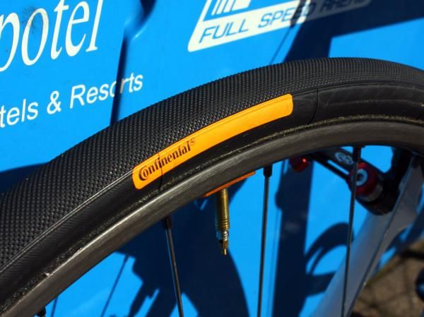 Continental team-only tubulars were popular among the peloton.