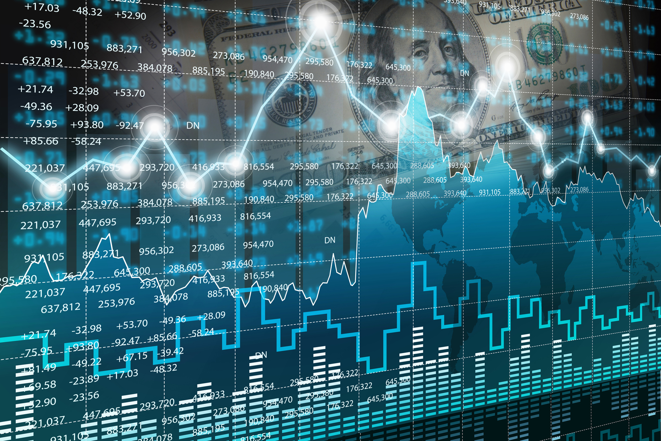 Stock market chart