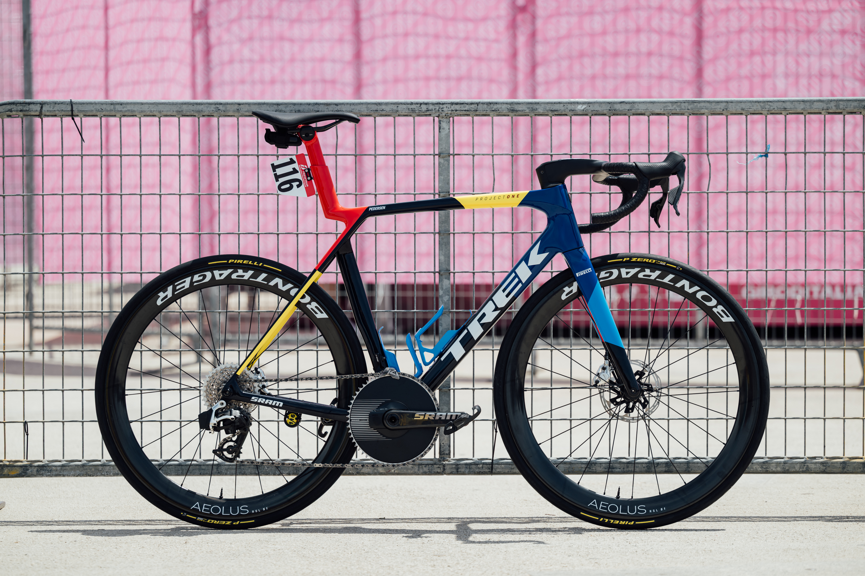 Close up of bike tech found at the Giro d'Italia 2025