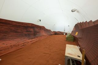 This 1,200-square-foot "sandbox" will be used for simulated spacewalks during the CHAPEA analog Mars mission.