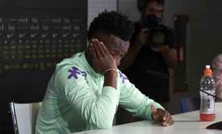 Real Madrid star Vinicius Jr breaks down in tears after discussing the racist abuse he has received in Spain.