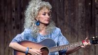 American country musician Dolly Parton performing on her ABC TV variety show,'Dolly' in 1987. 
