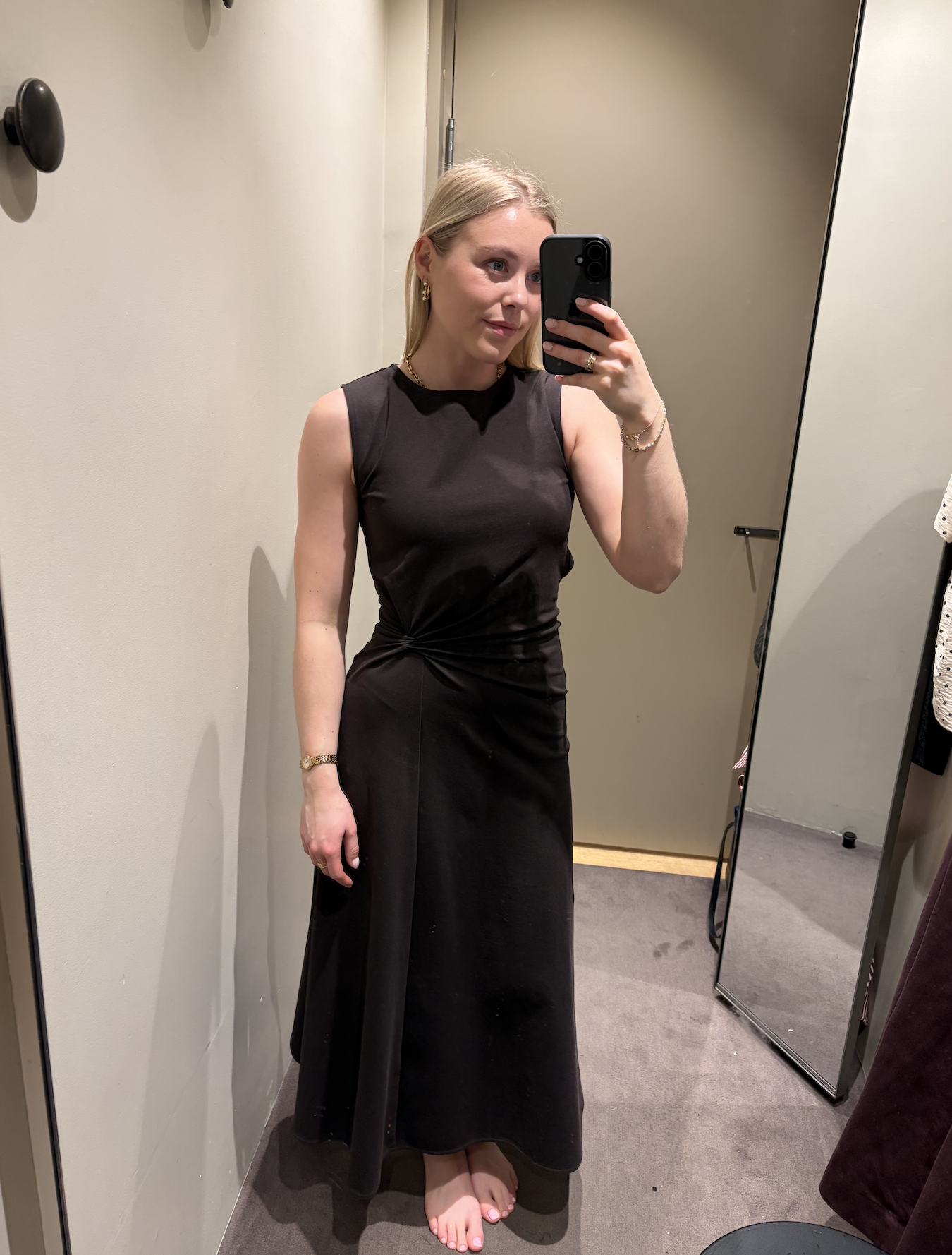 Florrie wearing a COS dress
