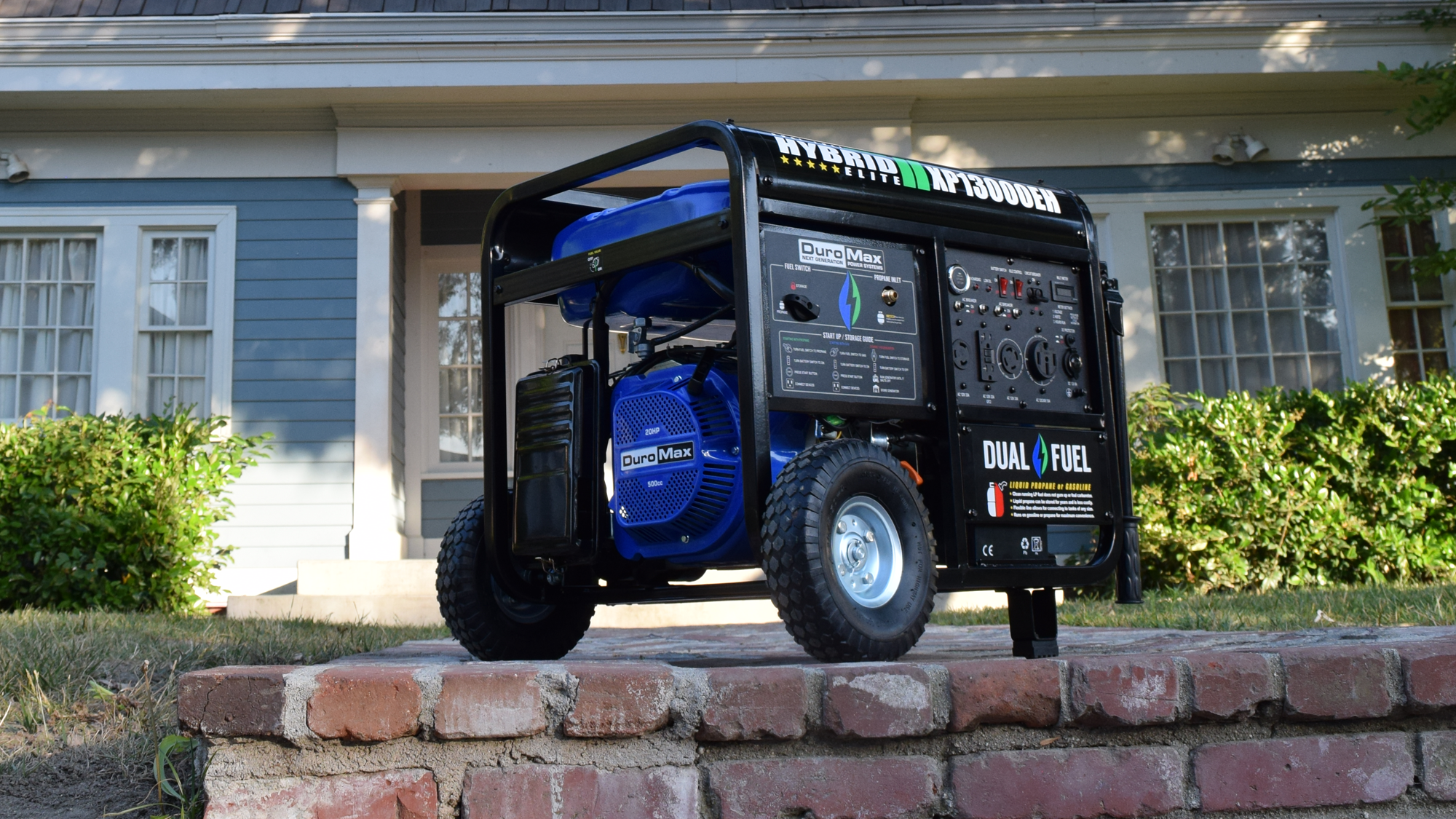 Generator outside a home