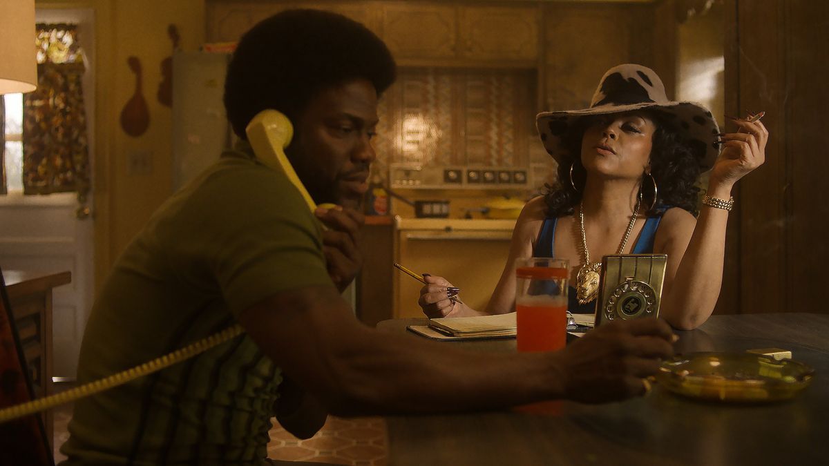 Kevin Hart as Gordon &quot;Chicken Man&quot; Williams and Taraji P. Henson as Vivian Thomas in Fight Night: The Million Dollar Heist