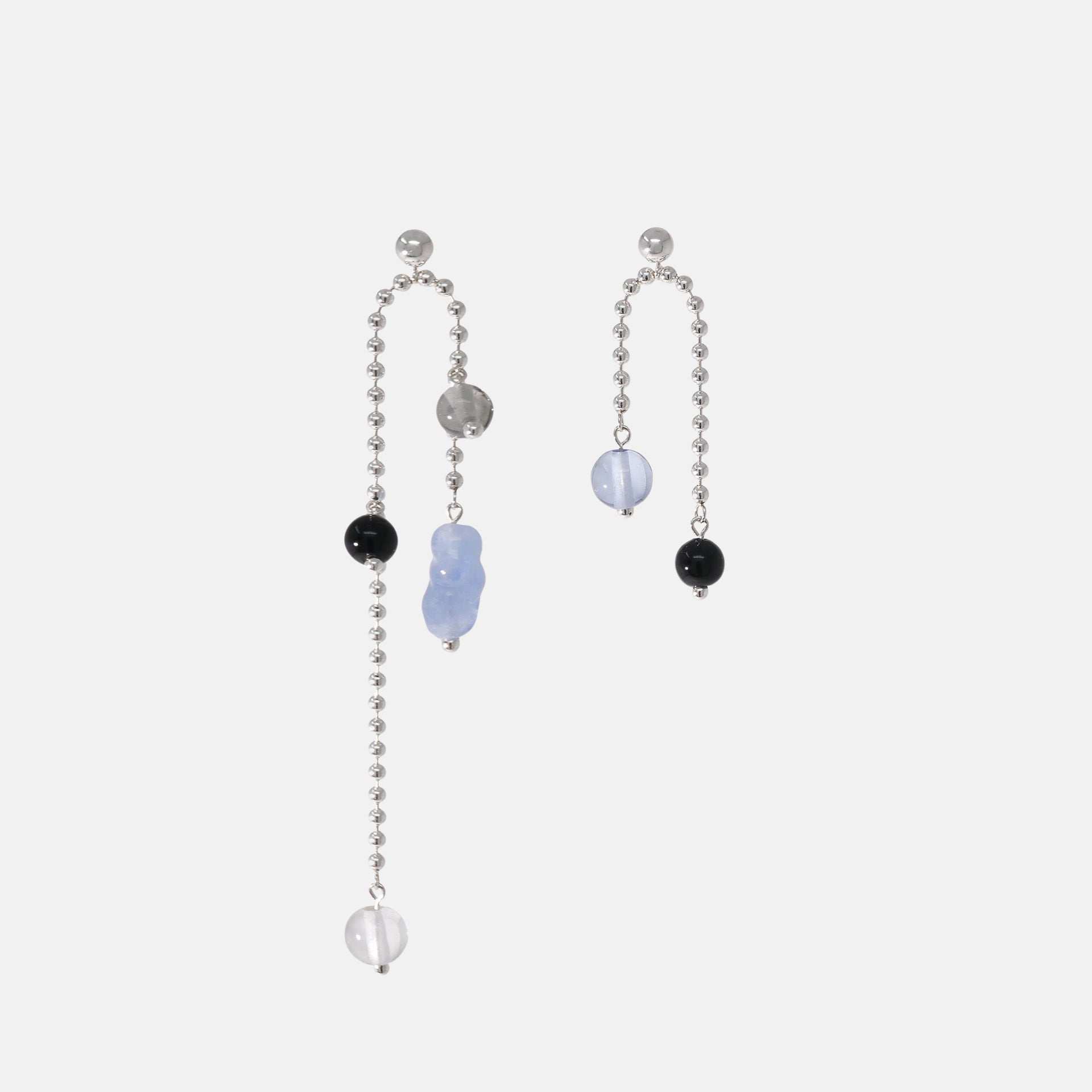 Still Earrings - Blue Multi / Sterling Silver