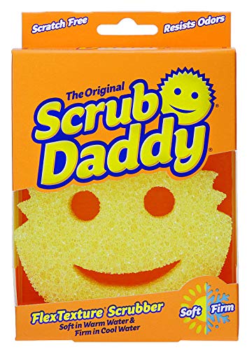 The Original Scrub Daddy - Multipurpose Cleaning Sponge - Soft in Warm Water, Firm in Cold Water for Tough Cleaning - Scratch Free, Odour Resistant, Ergonomic