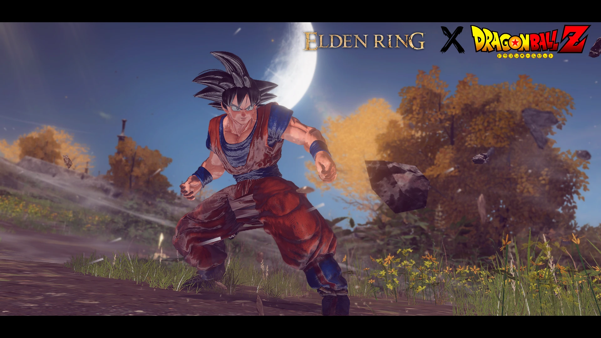 Goku modded into Elden Ring.