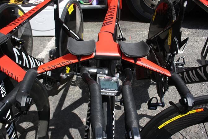 Joaquim Rodriguez (Katusha) wins the prize for lowest-slung extensions in the peloton &ndash; they&rsquo;re fitted below the bars