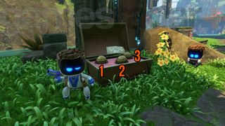 Astro Bot Dude Raiding egg artefacts