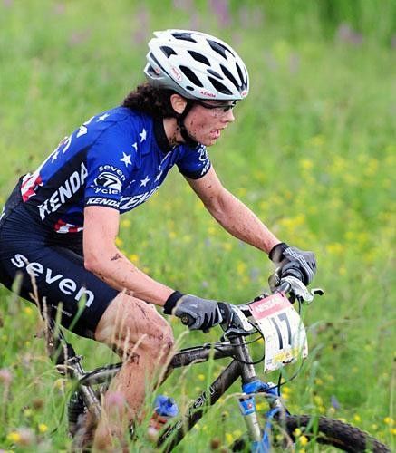 US National Champion Mary McConneloug (Kenda/Seven) at the Mont-Sainte-Anne World Cup