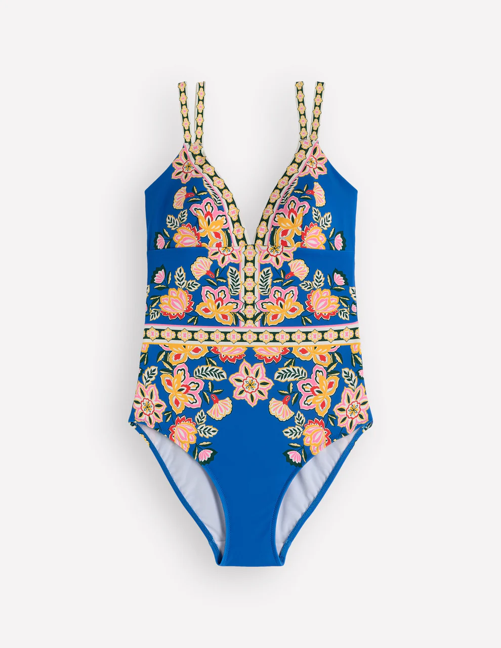 Arles Swimsuit-Blue, Blossom Elegance