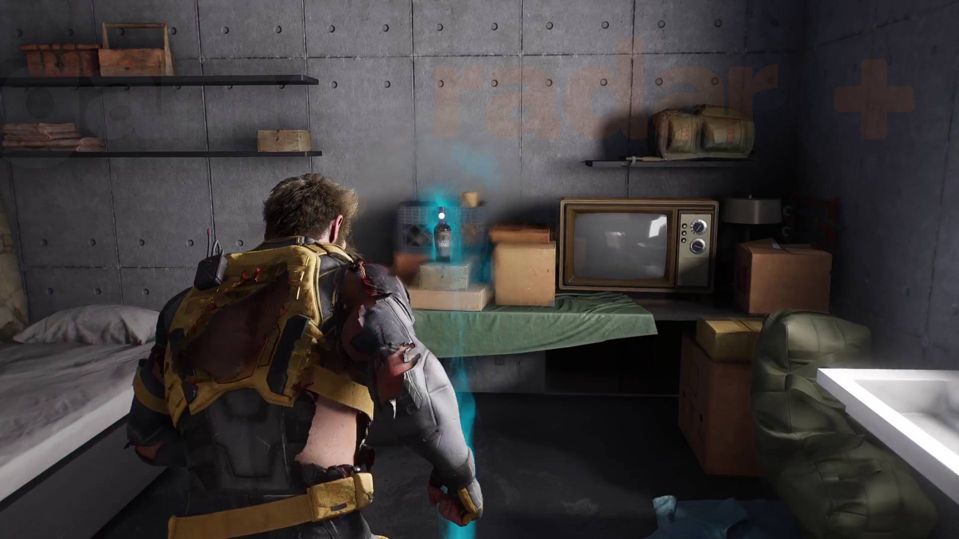 Marvel's Wolverine whiskey bottle on top of boxes in store room in Homecoming