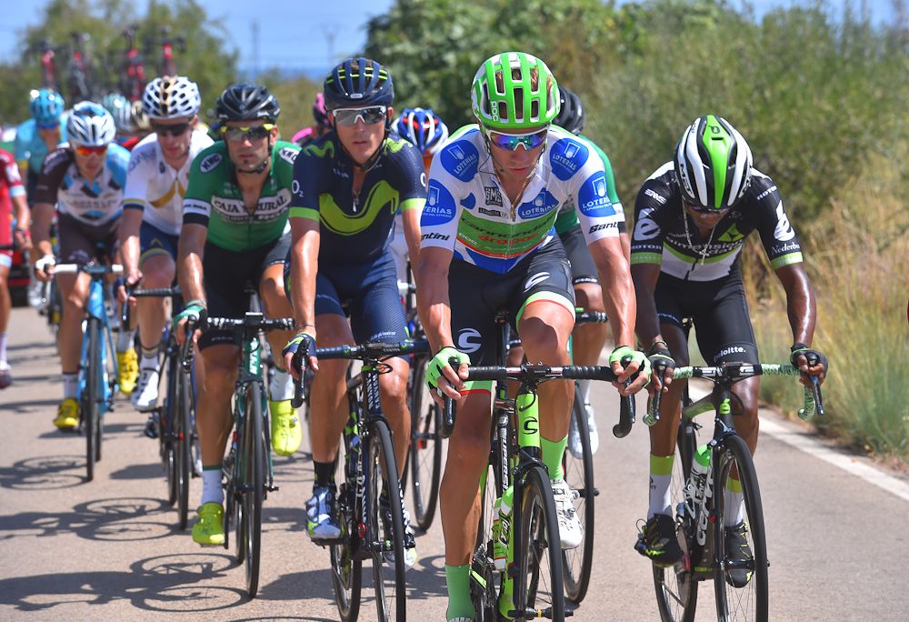 David Villella in polka dots at the Vuelta