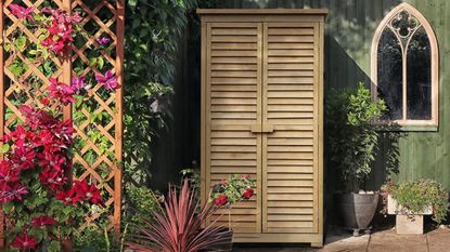 outdoor closet in garden
