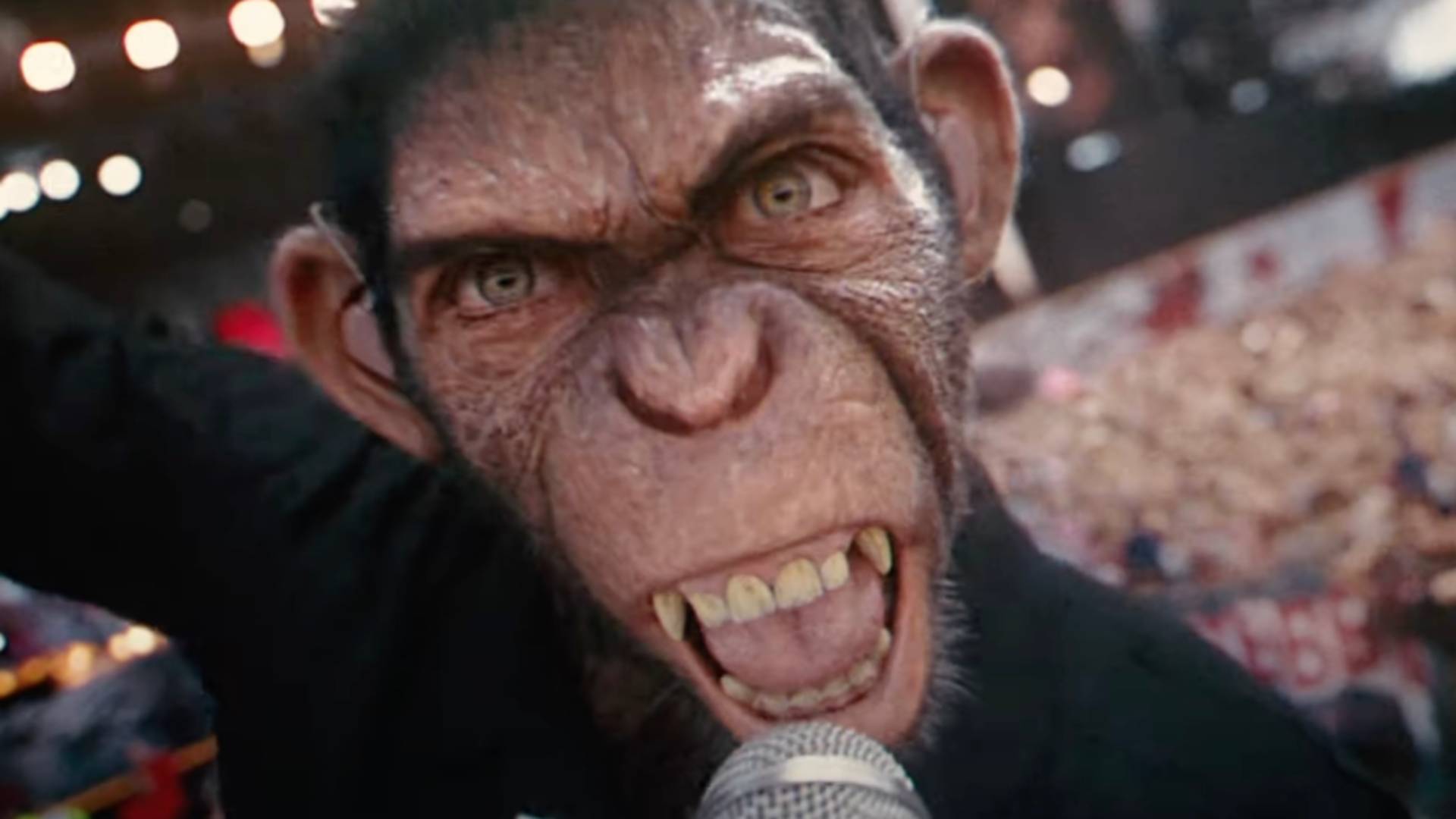 El cantante Robbie Williams es interpretado por un mono CGI en el primer tráiler de una película biográfica desconcertantemente única con excelentes críticas.