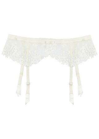 Wish Ivory Lace Suspender Belt