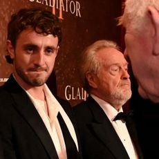 Paul Mescal gives King Charles a funny look as the pair meet at the Gladiator II premiere in London