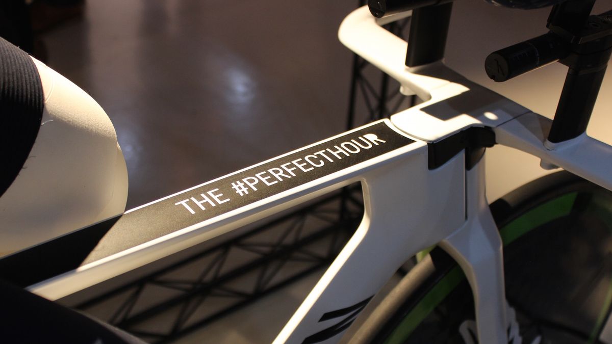 The top tube on Alex Dowsett's hour record bike