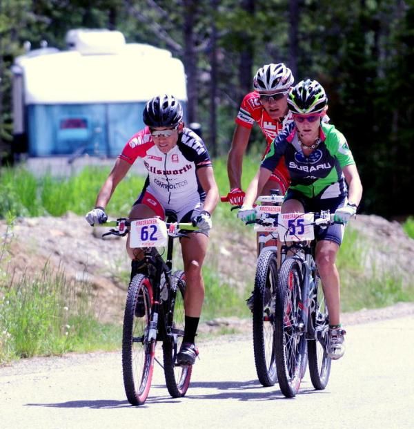 Pua Sawicki and Heather Irmiger breaking away from the pack.