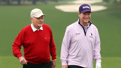 Jack Nicklaus and Tom Watson at the 2023 Masters