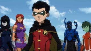 Damian Wayne and team in Justice League Vs. Teen Titans