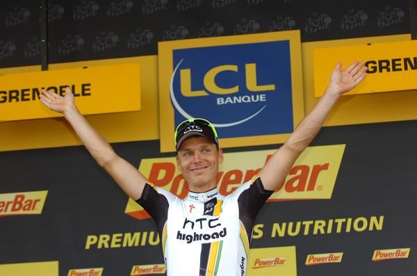 Tony Martin (HTC-Highroad) gets his first Tour de France stage win.