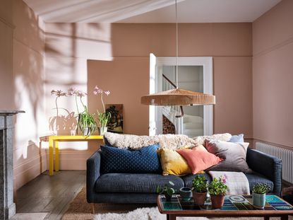 A living room painted in Setting Plaster ideas