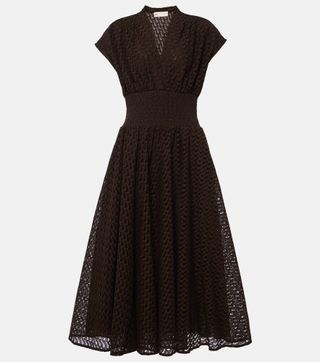 Cotton Broderie Anglaise Midi Dress