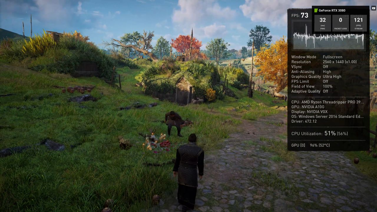 GeForce Now vs. RTX 3080 local comparisons