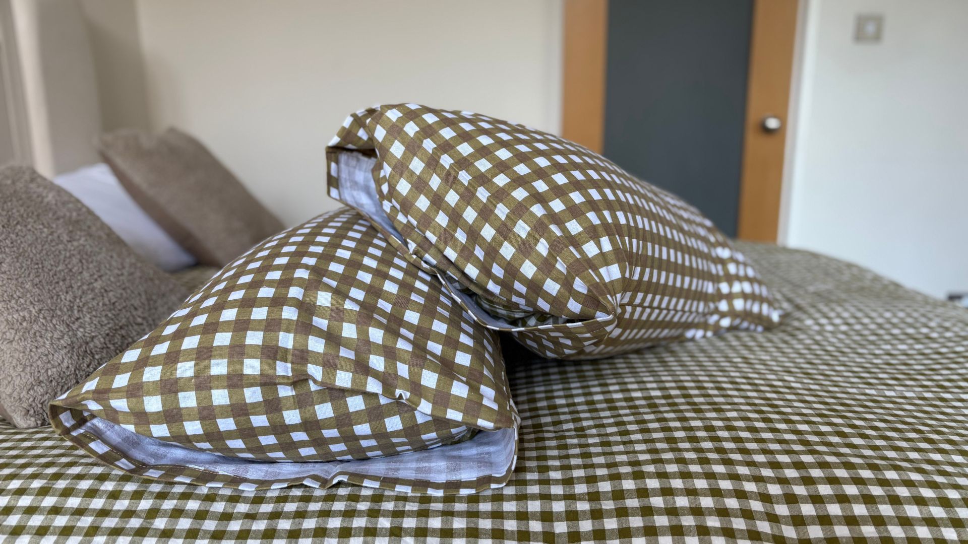 Dunelm Brushed Cotton Bedding on our tester's bed