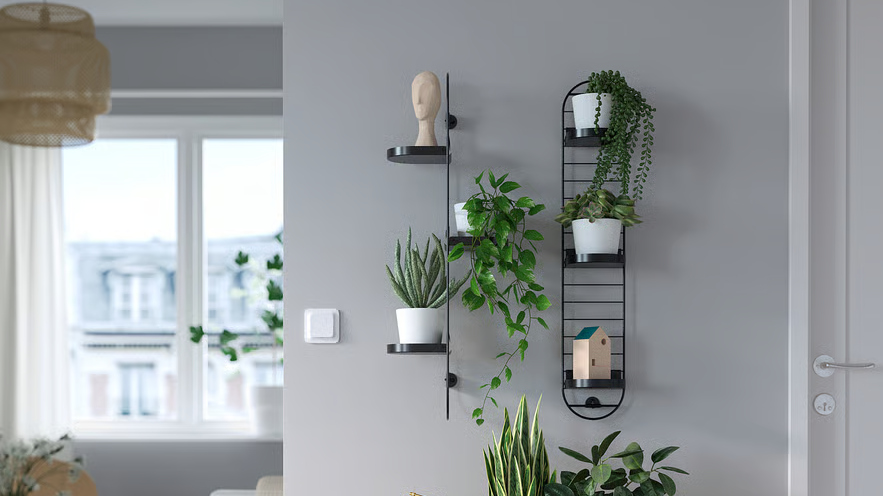 IKEA SKUGGR&amp;Ouml;NA Wall-mounted plant stand, black