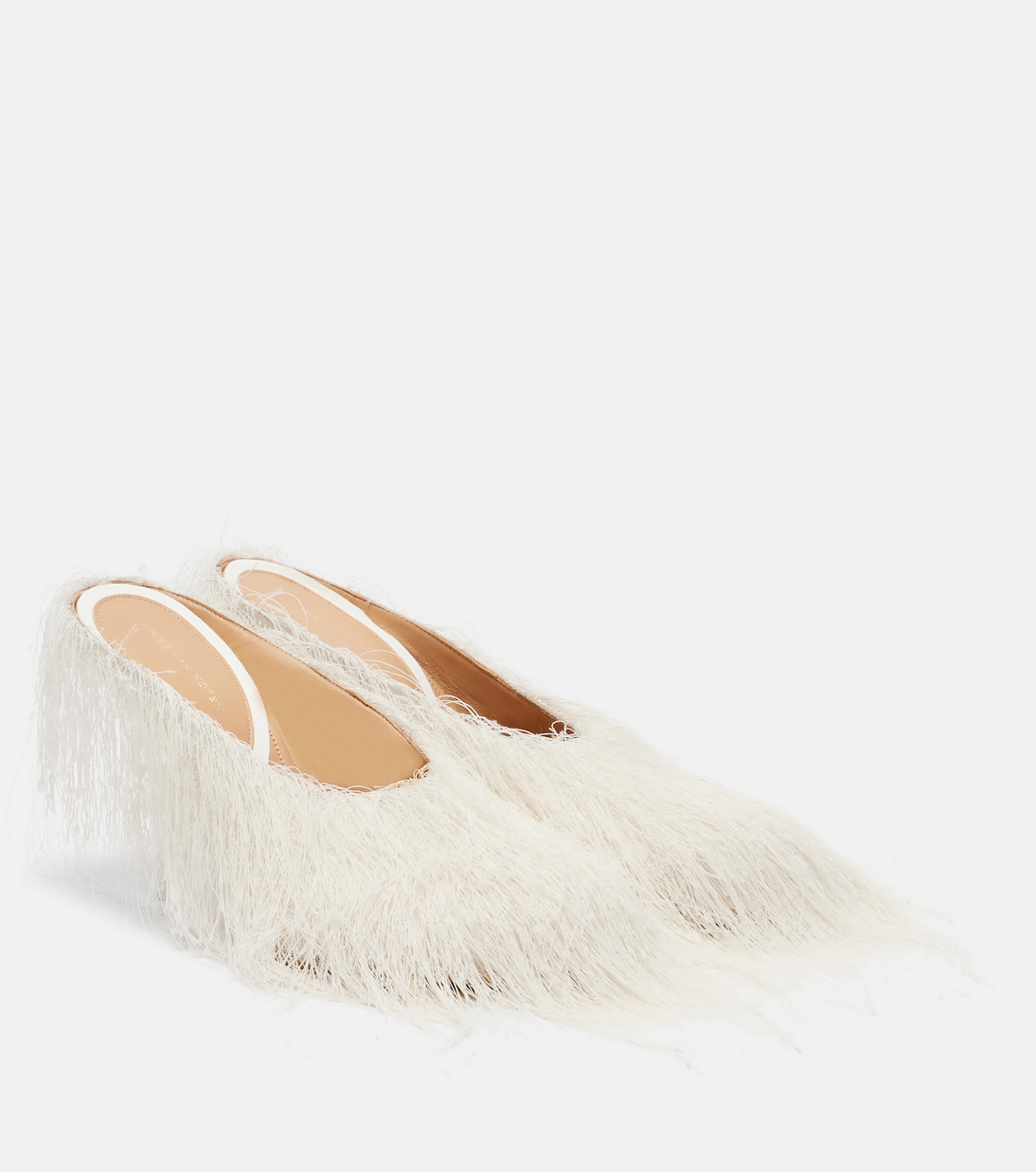 Fringed Pumps in White - Dries Van Noten