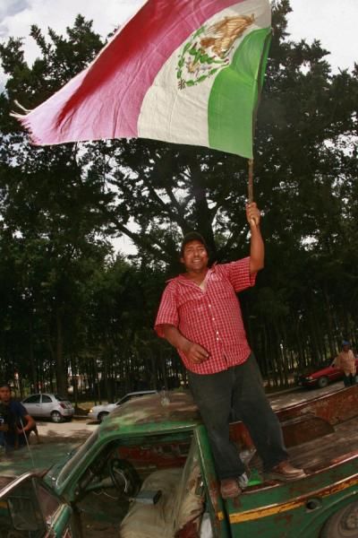 Mexican flags were the order of the day